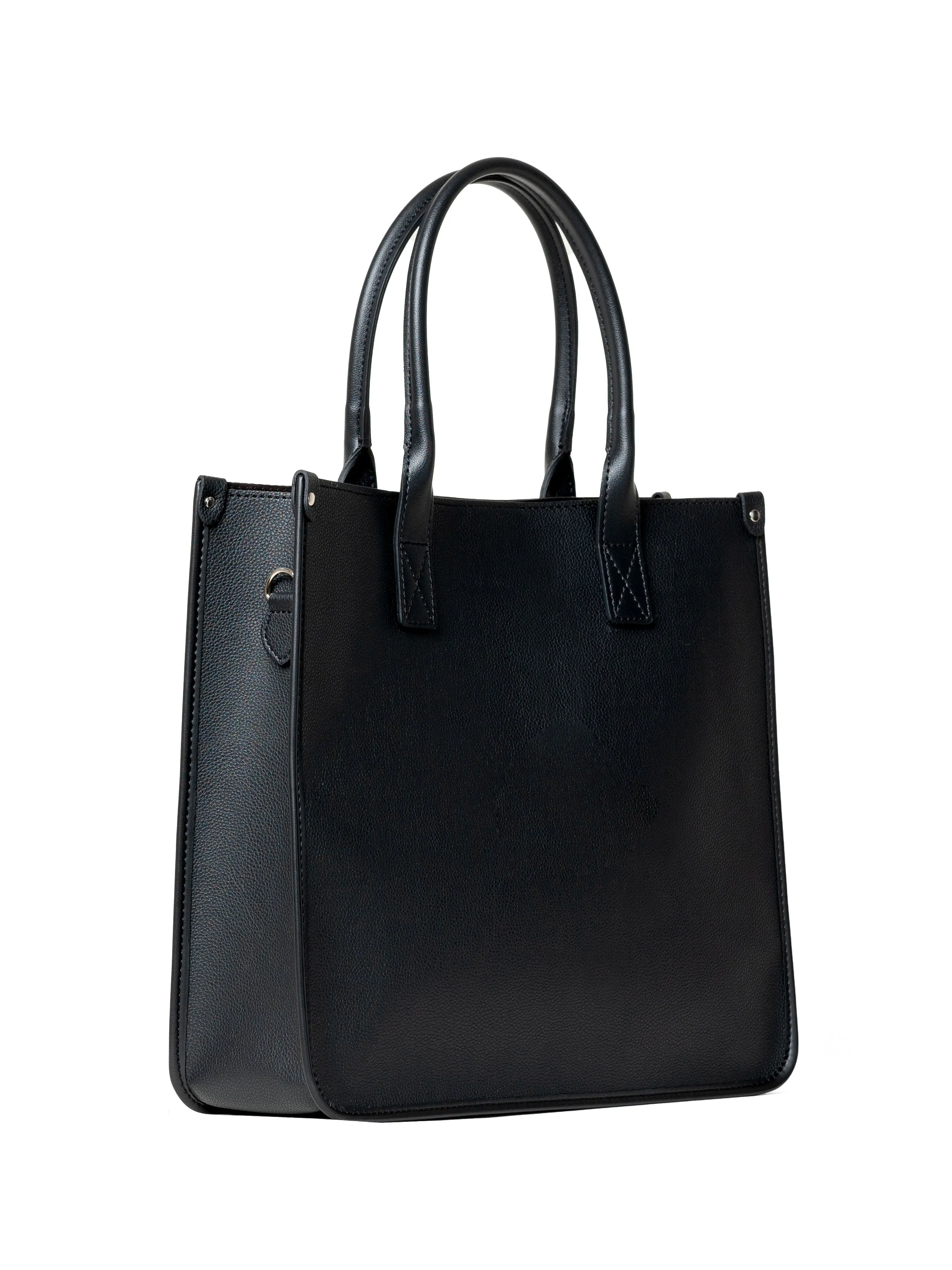 Sleek Black Ares Tote Bag - Stylish and Versatile Accessory