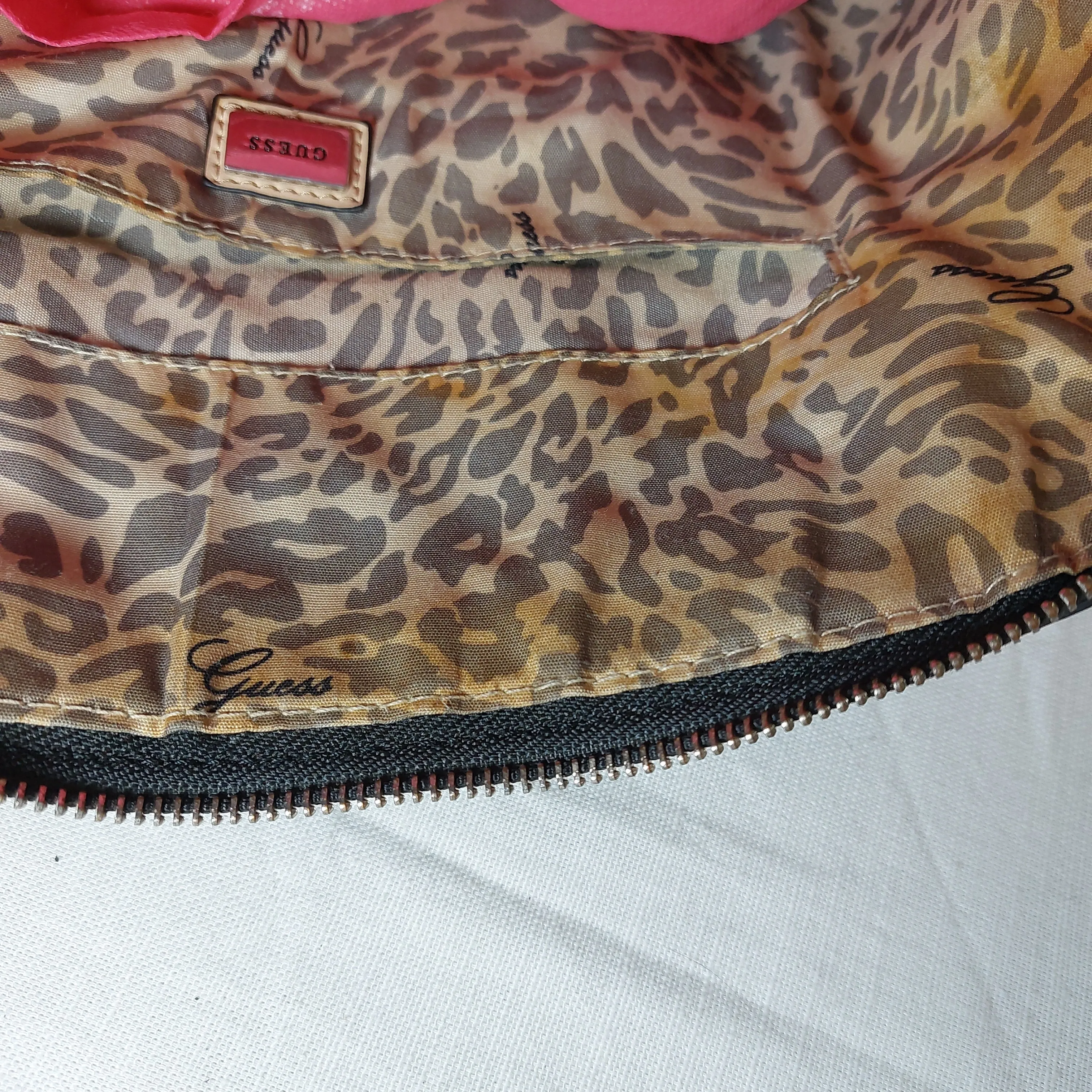 Guess Monogram Black Flower Embellishment Tote Bag | Pre Loved |