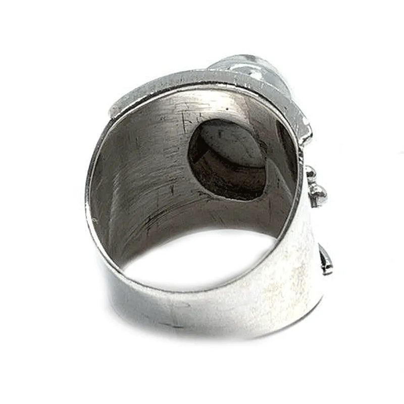 Meila Howlite Silver Saddle Ring