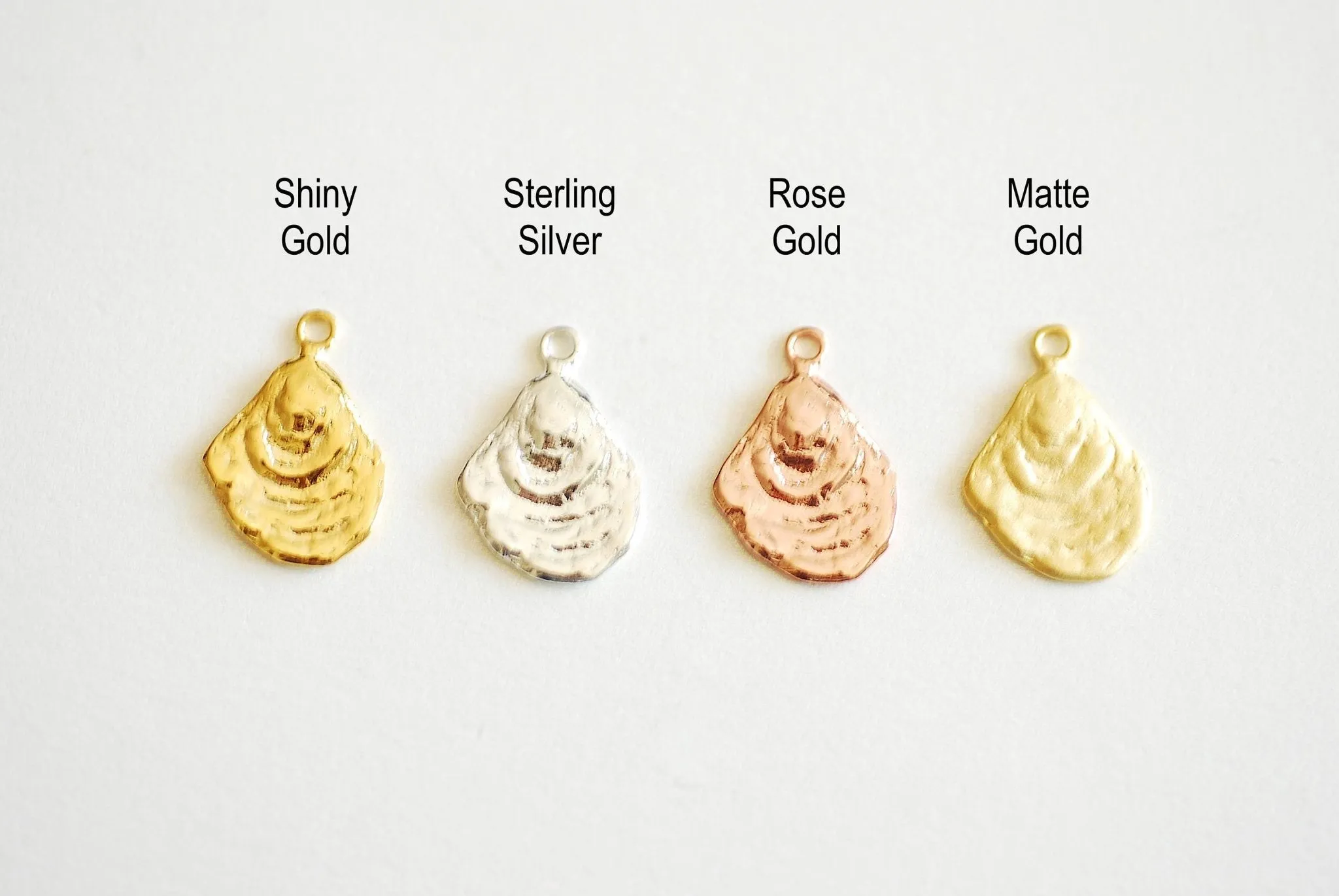 Pink Rose Wholesale Gold Oyster Charm, Gold Seashell Charm, Shell Charm, Oyster Charm, Beach Charm, Clam Shell, Shell Charm, Mussel Shell, Ocean, 373