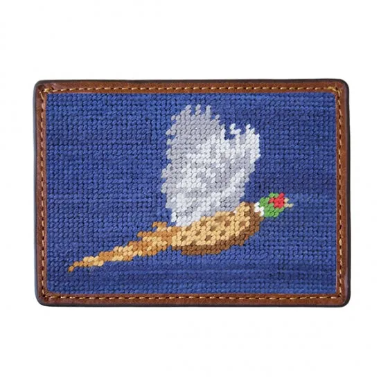 Smathers & Branson Pheasant Needlepoint Card Wallet