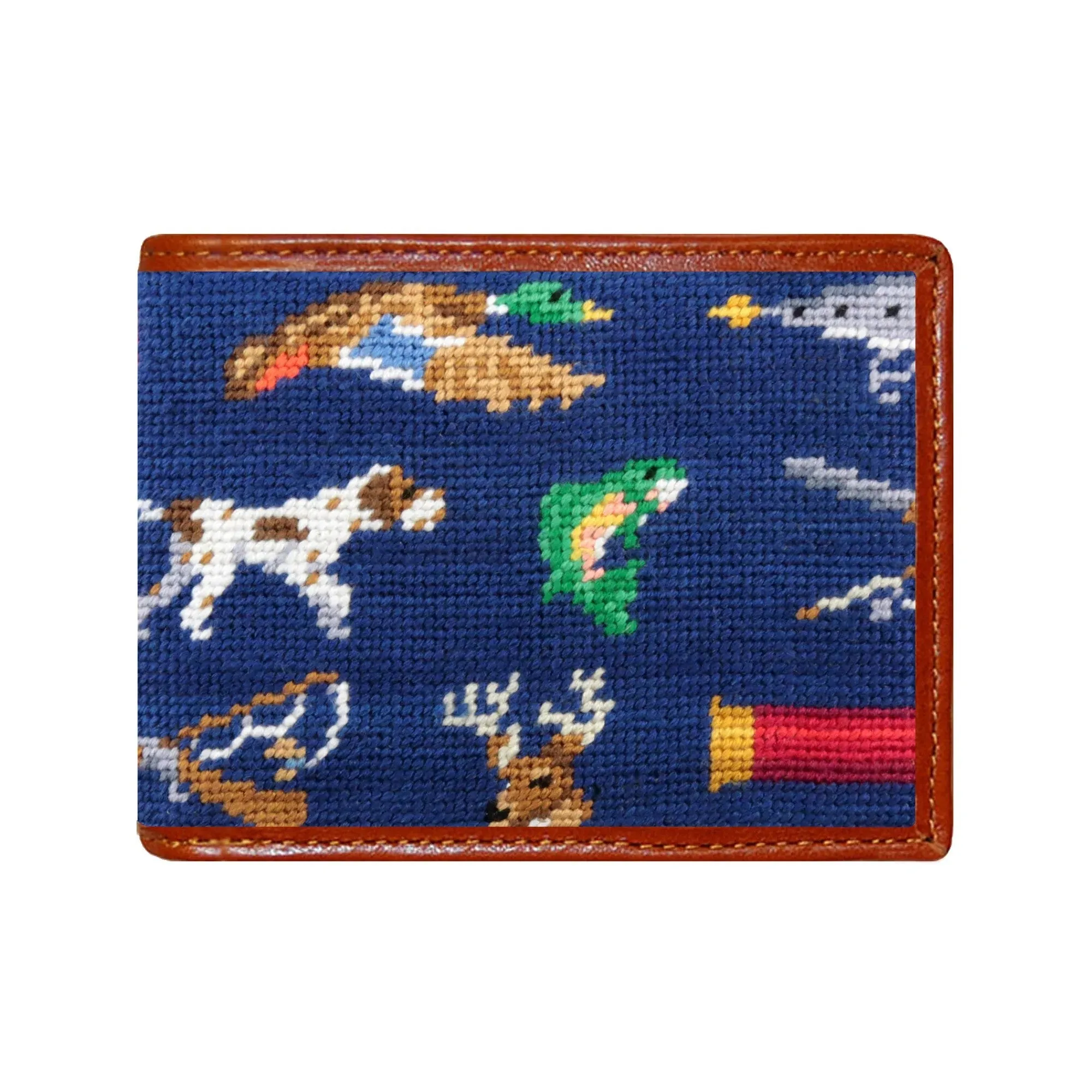 Smathers & Branson Southern Sportsman Needlepoint Bi-fold Wallet