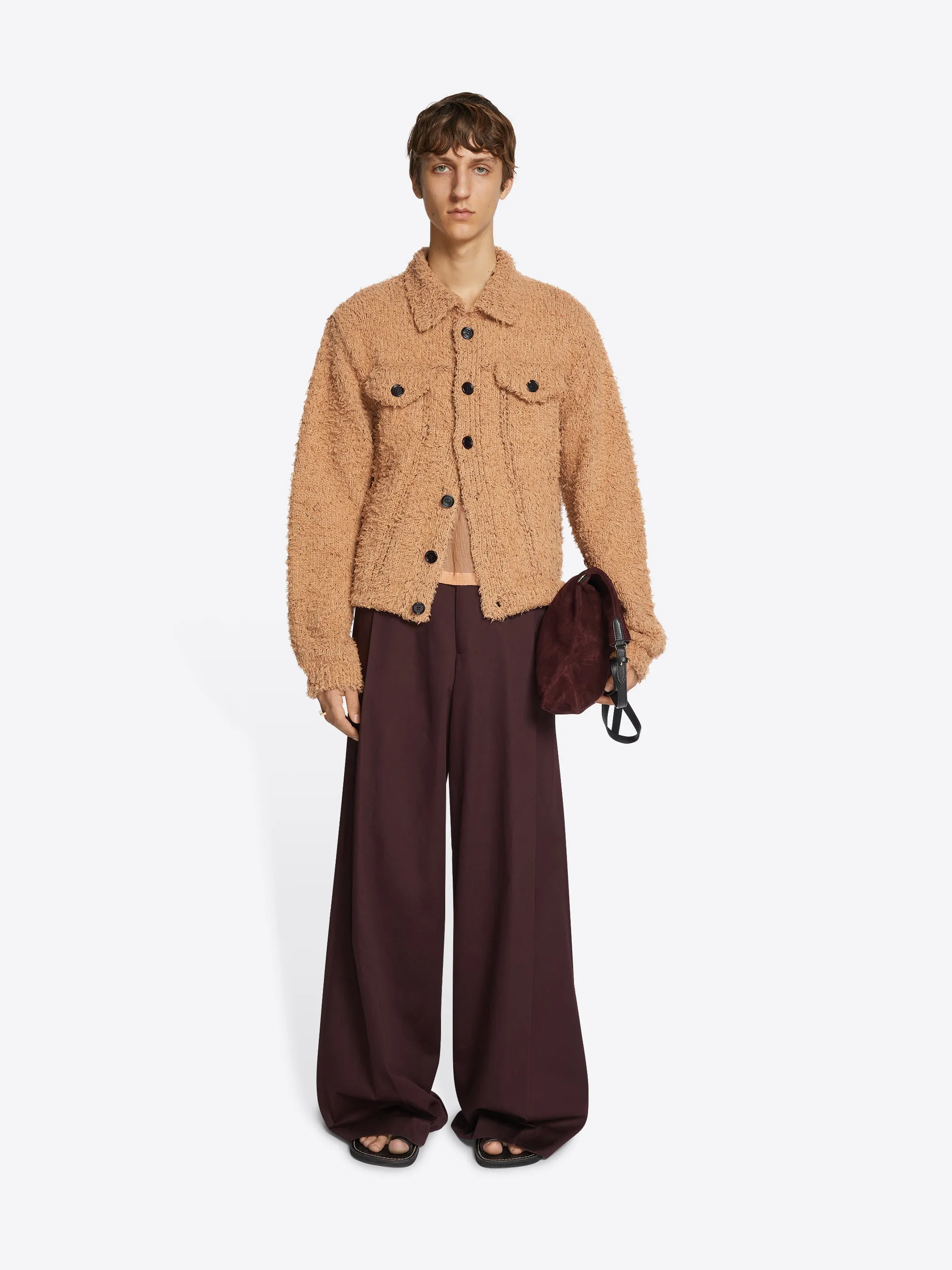 Suede tote bag