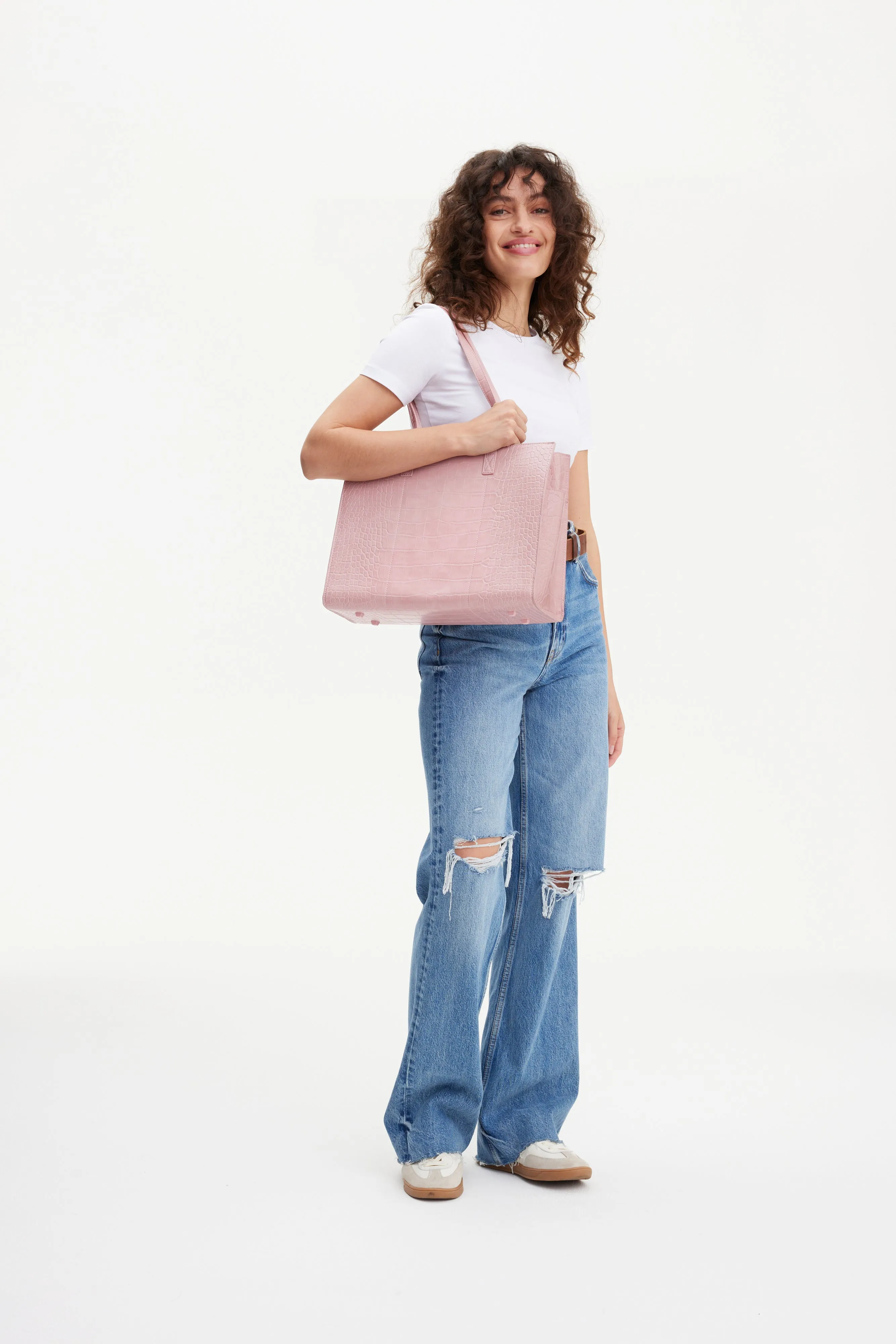 The Work Tote in Atlas Pink
