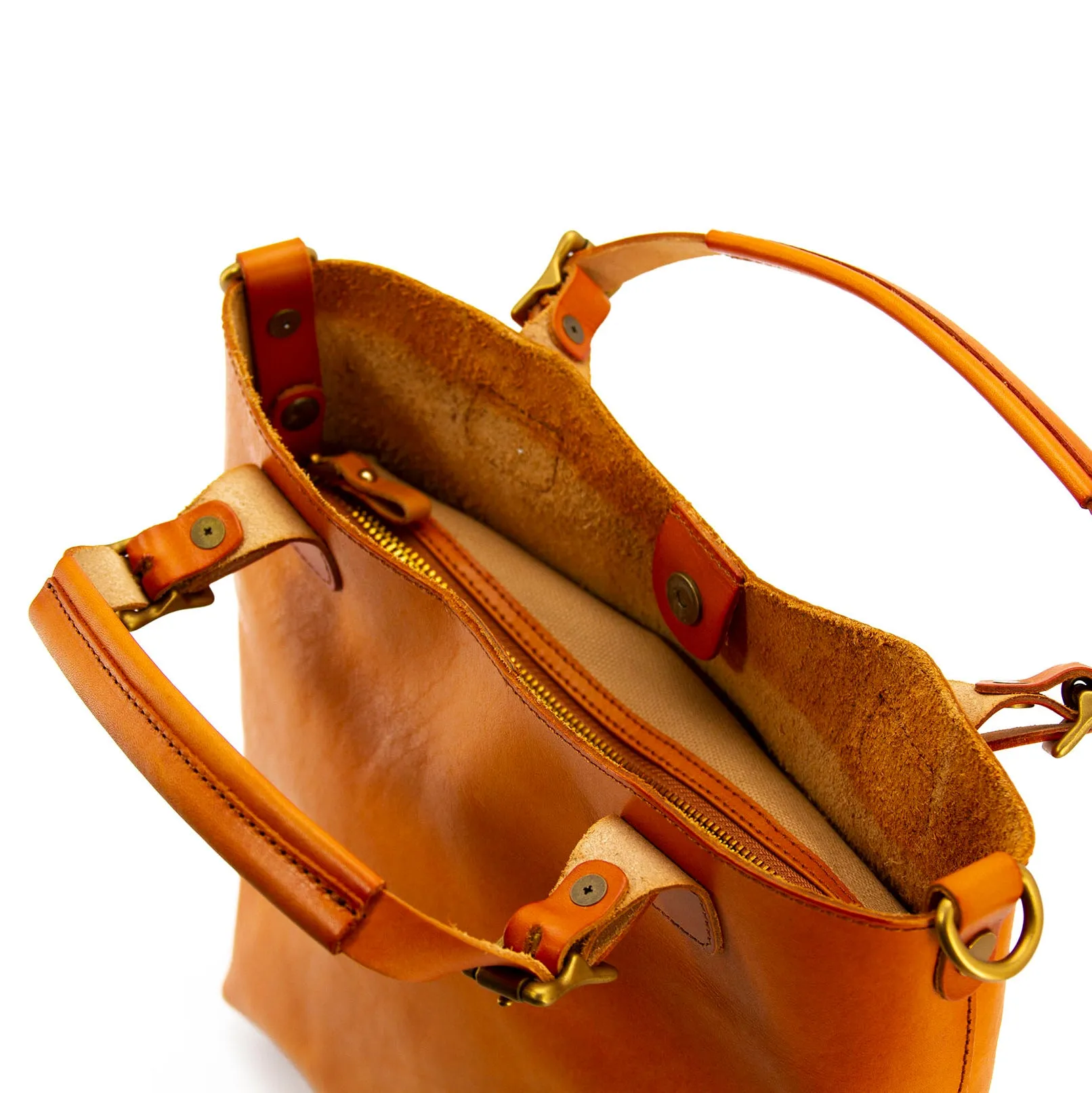Vegetable-Tanned Leather Handmade Bag,Italian Leather Tote Bag-i7bags