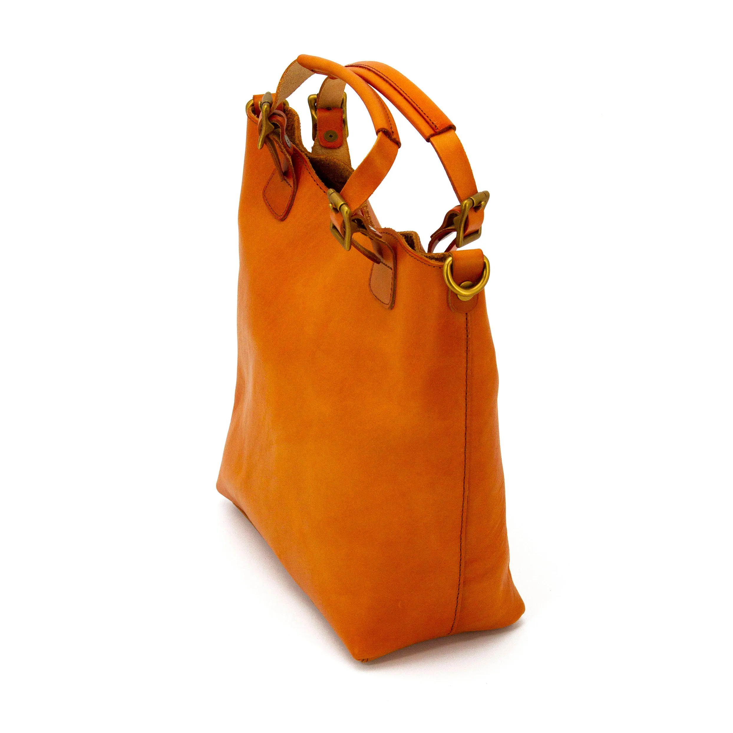 Vegetable-Tanned Leather Handmade Bag,Italian Leather Tote Bag-i7bags